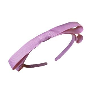 Cerchietto Fiocco sottile in cotone rosa