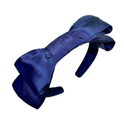 Cerchietto Fiocco in raso blu