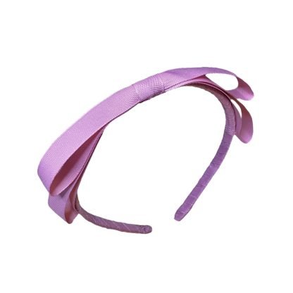 Cerchietto Fiocco sottile in cotone rosa - immagine 2