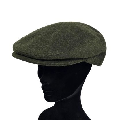 Coppola in pura lana verde militare - immagine 2