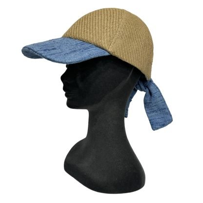 Gaia Baseball Cap in carta e lino indaco regolabile - immagine 3