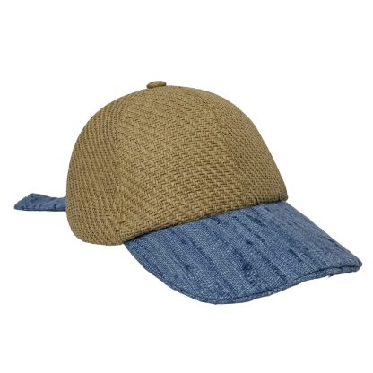 Gaia Baseball Cap in carta e lino indaco regolabile - immagine 2