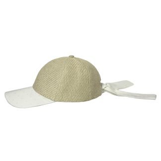 Gaia Baseball Cap in carta e cotone bianco regolabile