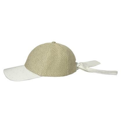 Gaia Baseball Cap in carta e cotone bianco regolabile