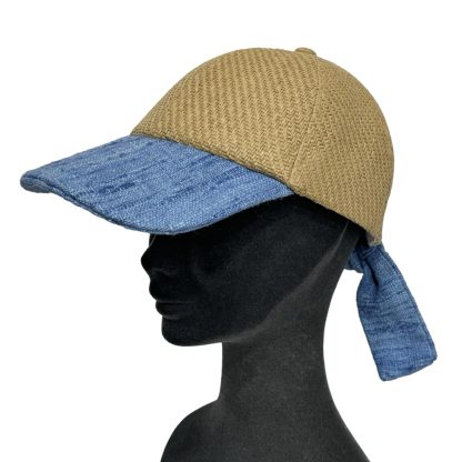 Gaia Baseball Cap in carta e lino indaco regolabile - immagine 4