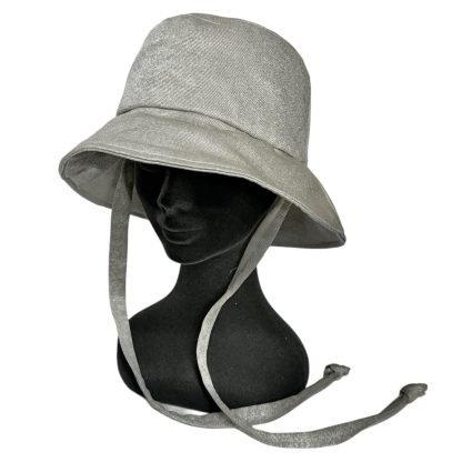 Marzia Bucket Hat in puro cotone grigio perla - immagine 2