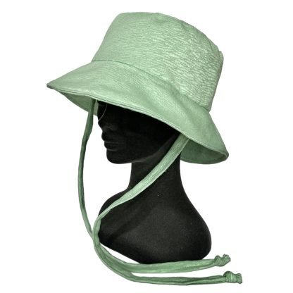 Marzia Bucket Hat in puro cotone verde acqua - immagine 2