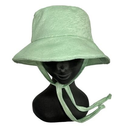 Marzia Bucket Hat in puro cotone verde acqua - immagine 3