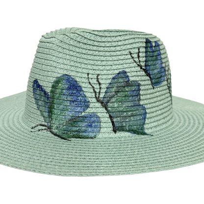 Butterfly Fedora Carta verde acqua - immagine 3