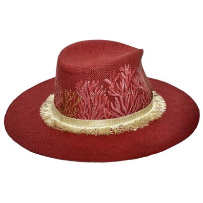 Belle Mare Fedora Carta Rosso porpora - immagine 3