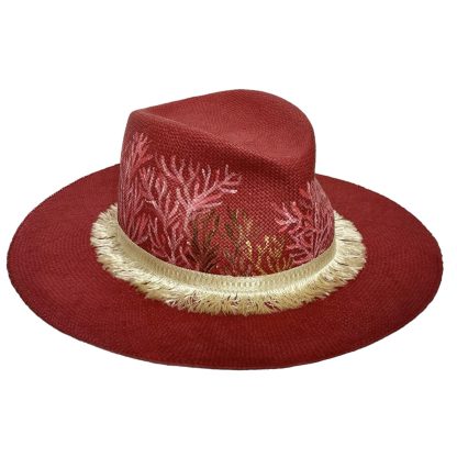 Belle Mare Fedora Carta Rosso porpora - immagine 2