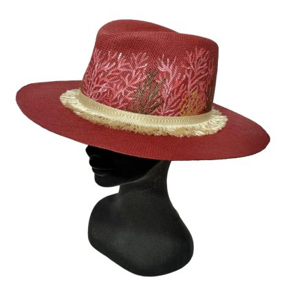 Belle Mare Fedora Carta Rosso porpora - immagine 4