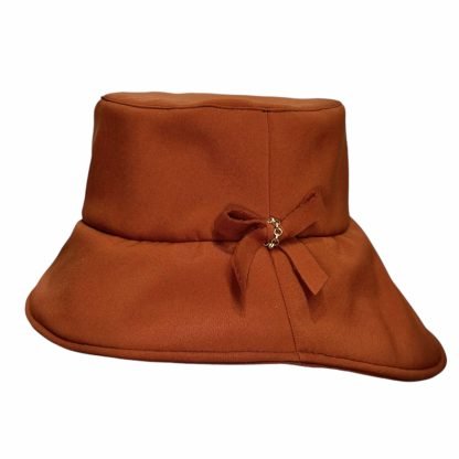 Marzia Cappello Impermeabile Mattone falda asimmetrica