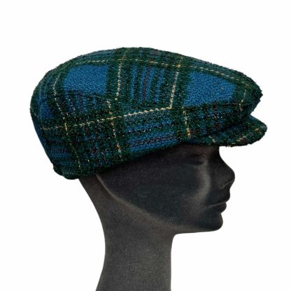 Clelia Coppola Tweed pura lana indaco a quadri bouclè lurex - immagine 5