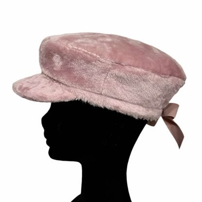 Virginia Berretto Visiera pile rosa con fiocco - immagine 2