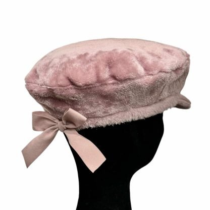 Virginia Berretto Visiera pile rosa con fiocco - immagine 4