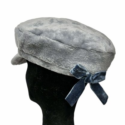 Virginia Berretto Visiera pile grigio perla con fiocco - immagine 5