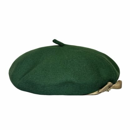 Olivia Basco Verde con fiocco in cotone e catenella